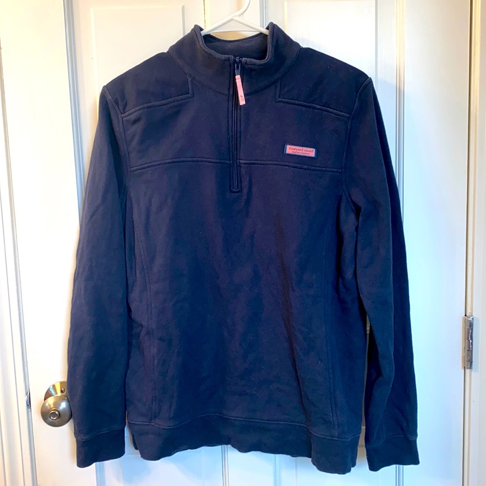 Vineyard Vines Ladies Navy 1/4 Zip Shep  Large